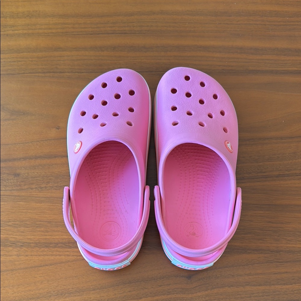 Women's Crocband  Pink Crocs Clogs size 8